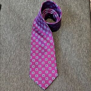 Brooks Brothers All Silk Neck Tie Purple Blue Floral‎ Medallion